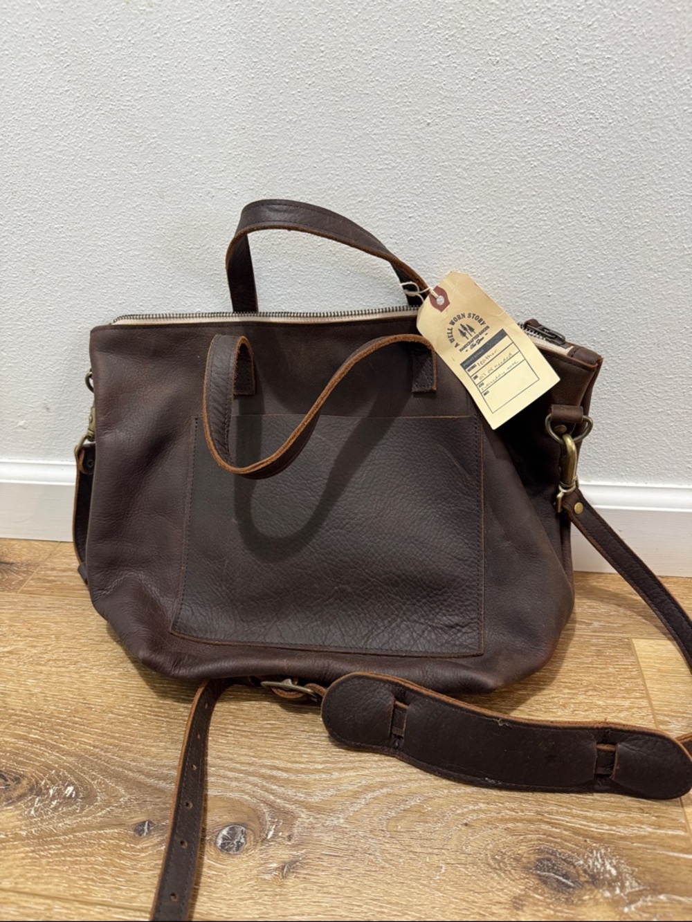 Leather Tote Bag in Dark Brown - Unbranded - Picture 1 of 5